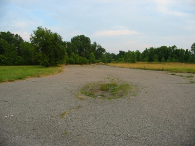 Jolly Roger Drive-In Theatre - Driveway Now - Photo From Water Winter Wonderland